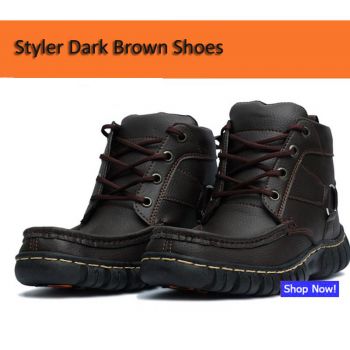 Styler Dark Brown Casual Long Shoes